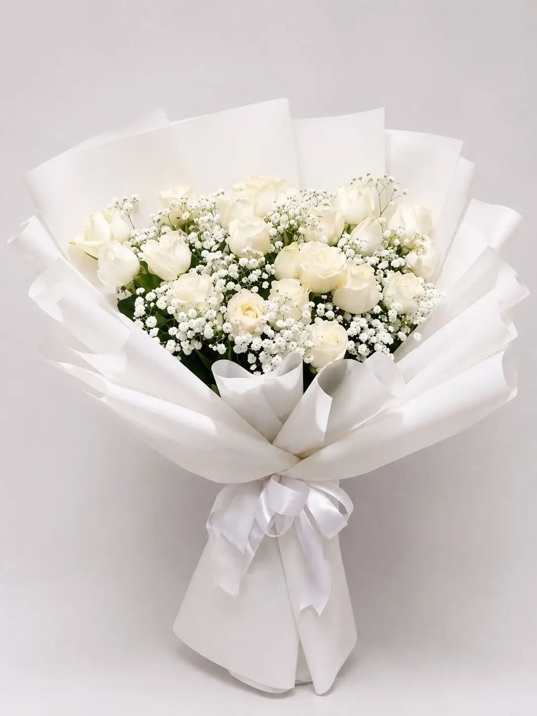 Buket Mawar Putih Premium Pure Elegance