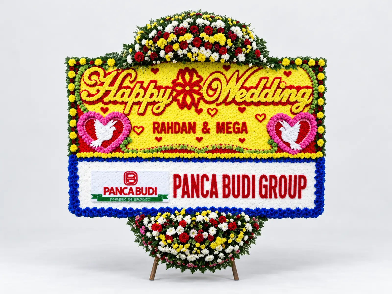 Bunga Papan Happy Wedding 4