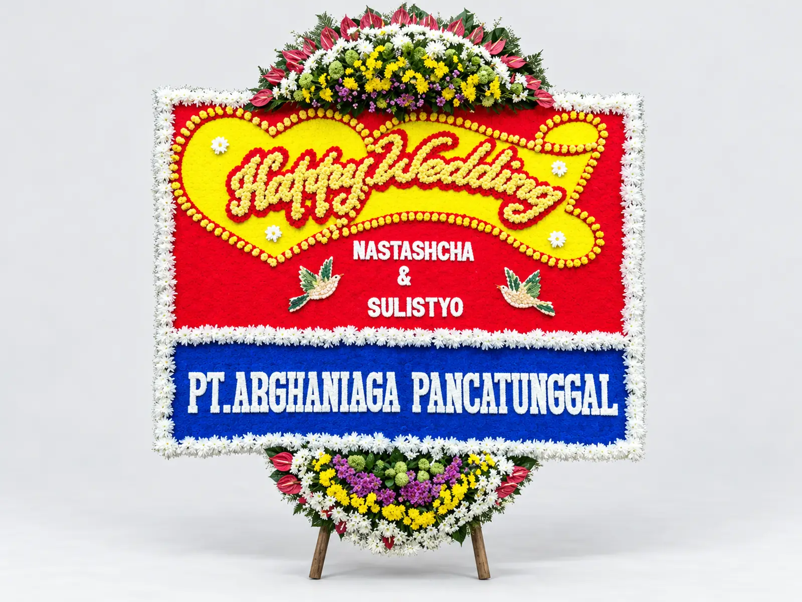 Bunga Papan Happy Wedding 7
