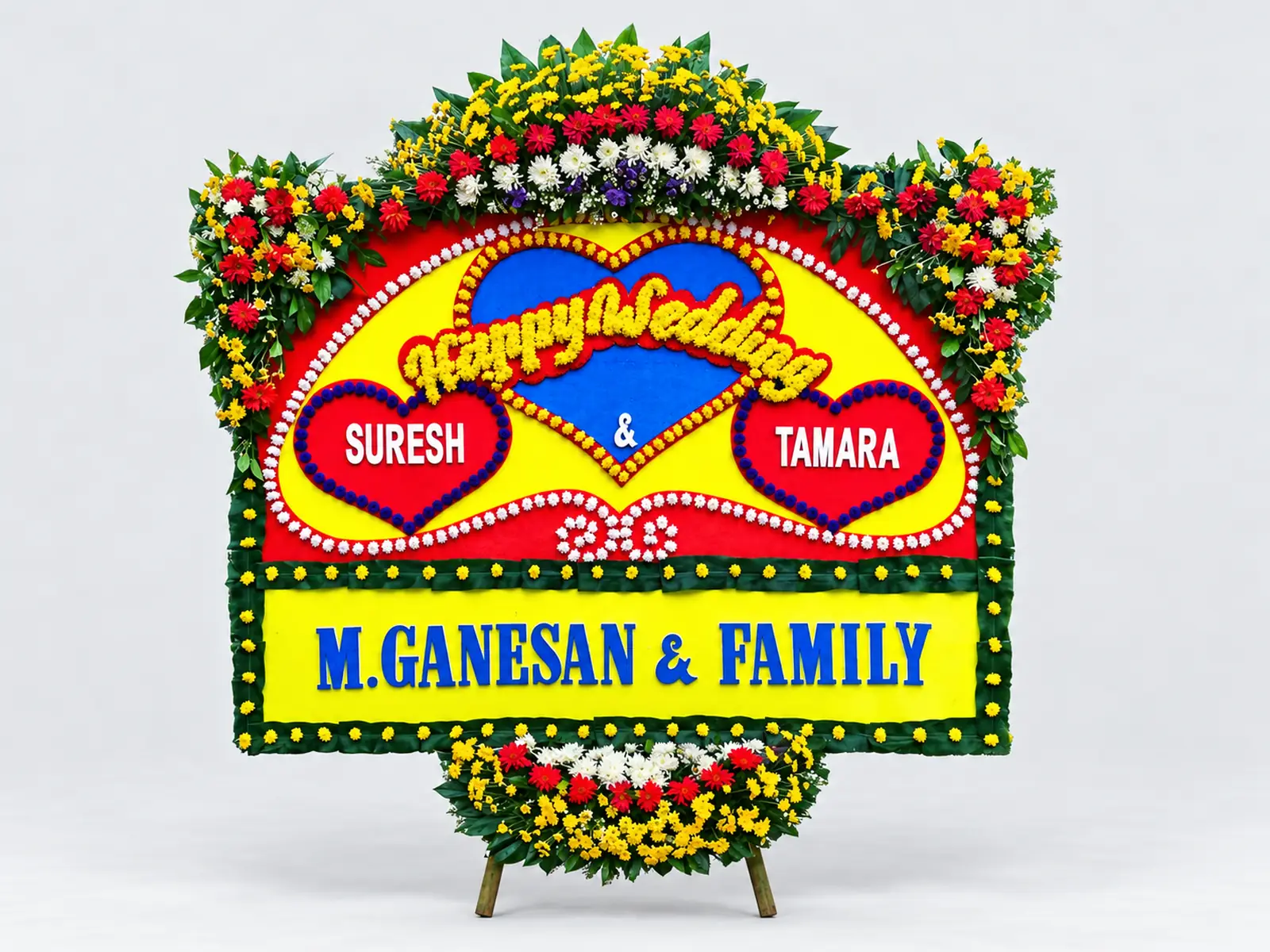 Bunga Papan Happy Wedding 10