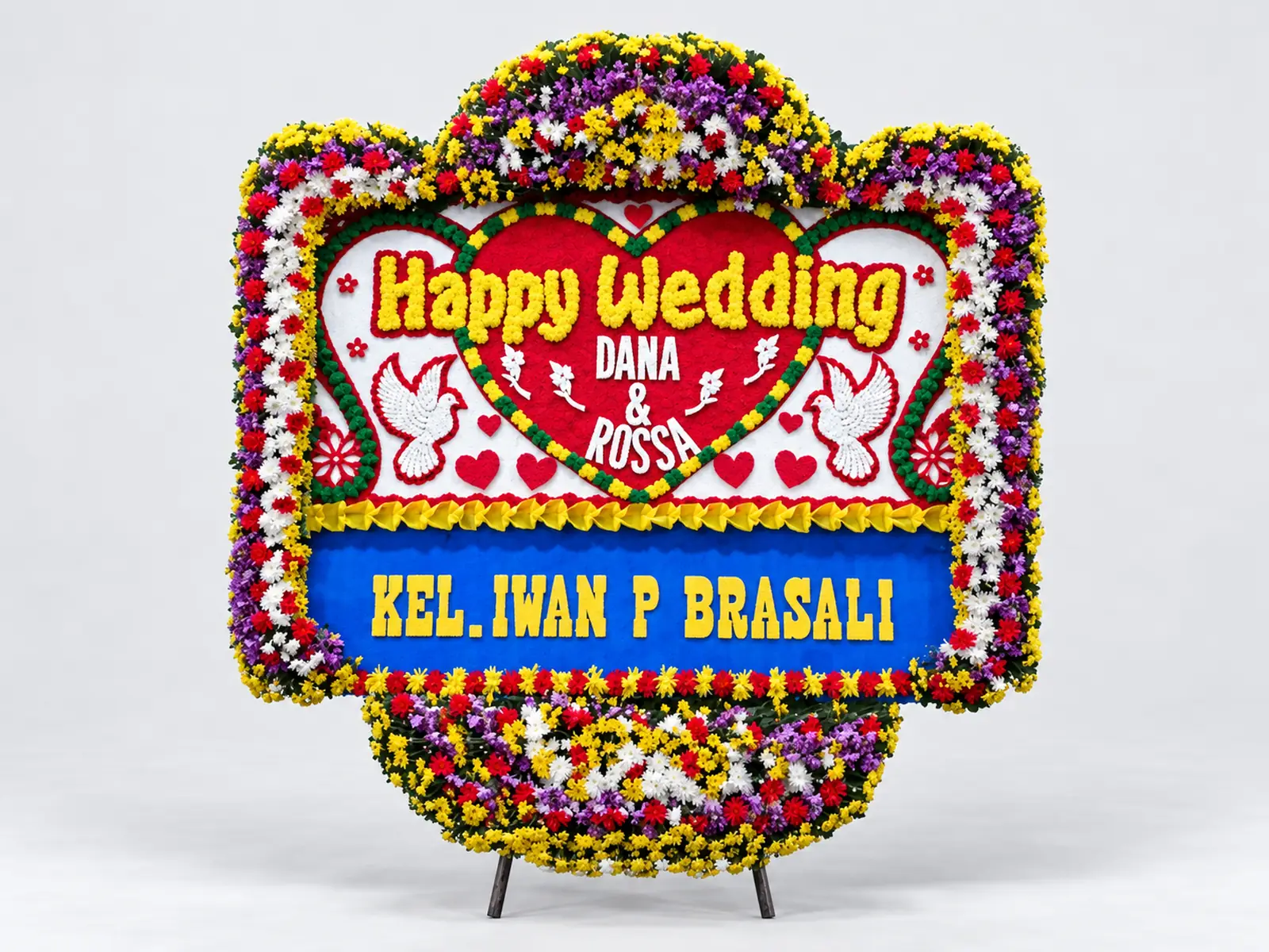 Bunga Papan Happy Wedding 11