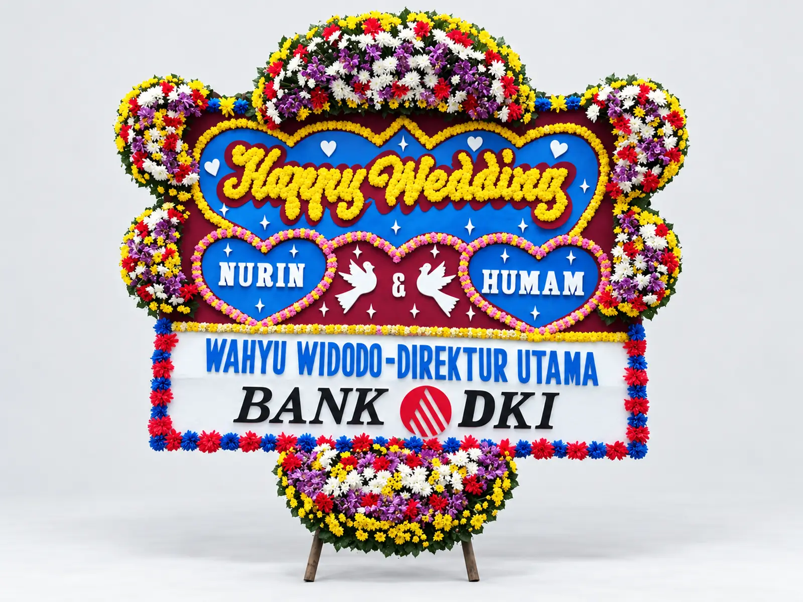 Bunga Papan Happy Wedding 12