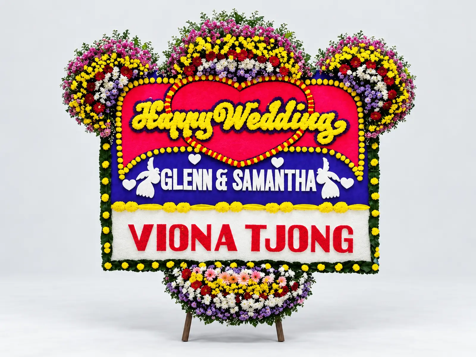 Bunga Papan Happy Wedding 14