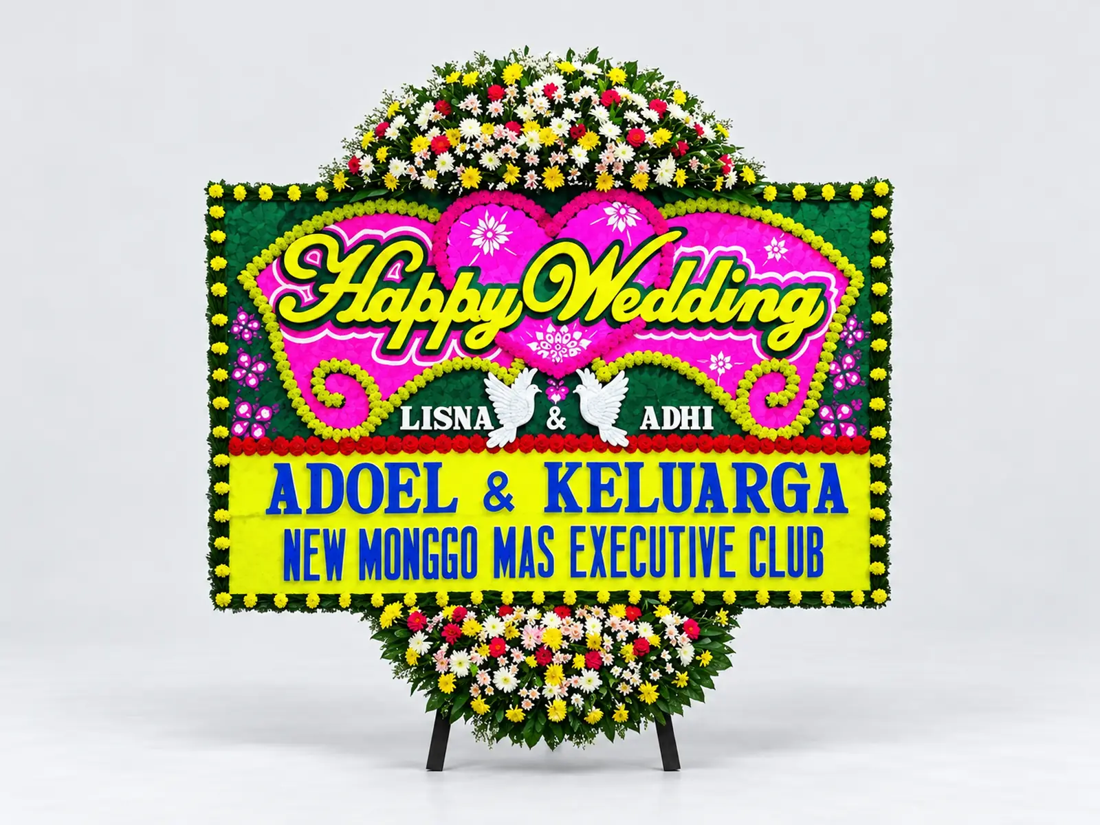 Bunga Papan Happy Wedding 16