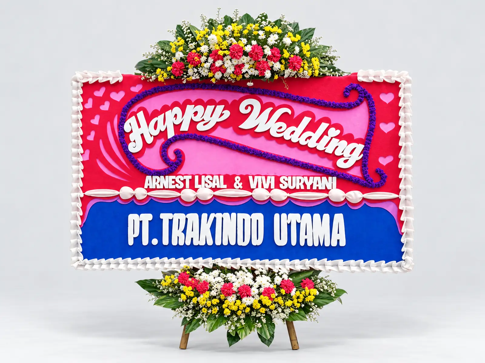 Bunga Papan Happy Wedding 20