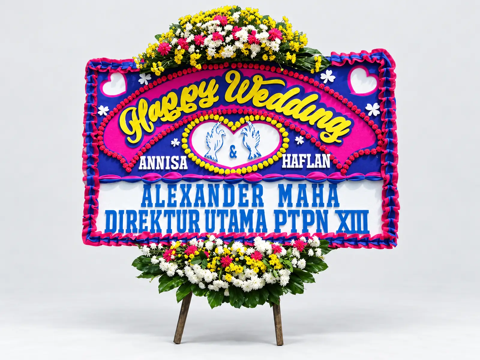 Bunga Papan Happy Wedding 21