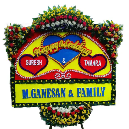 Bunga Papan Happy Wedding 10