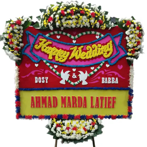 Bunga Papan Happy Wedding 13