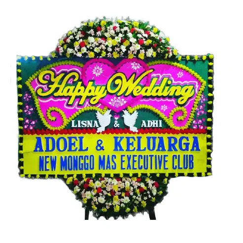 Bunga Papan Happy Wedding 16