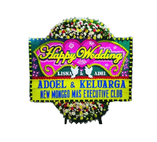 Bunga Papan Happy Wedding 16