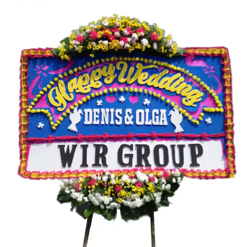 Bunga Papan Happy Wedding 18