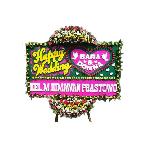 Bunga Papan Happy Wedding 19