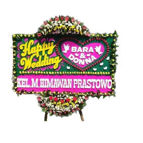 Bunga Papan Happy Wedding 19