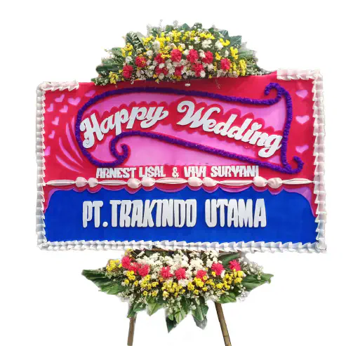 Bunga Papan Happy Wedding 20