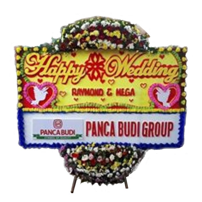 Bunga Papan Happy Wedding 4