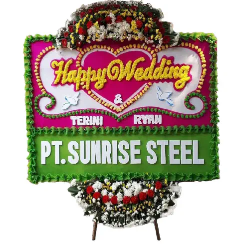 Bunga Papan Happy Wedding 6