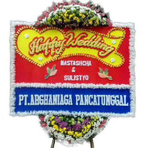 Bunga Papan Happy Wedding 7