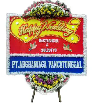 Bunga Papan Happy Wedding 7
