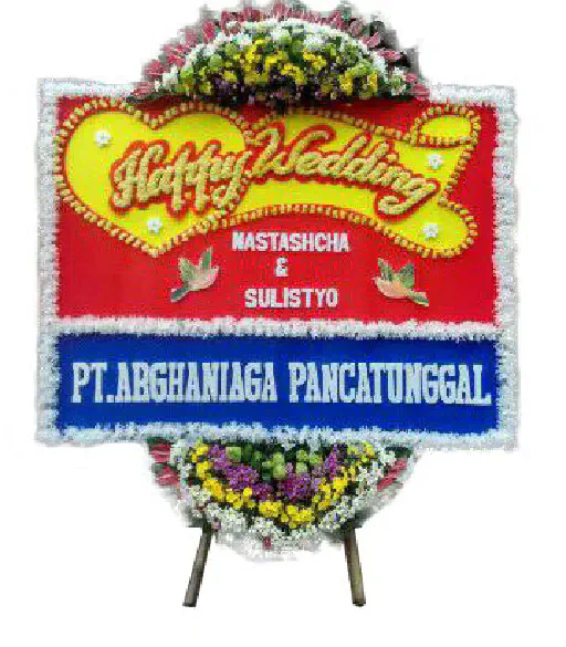 Bunga Papan Happy Wedding 7