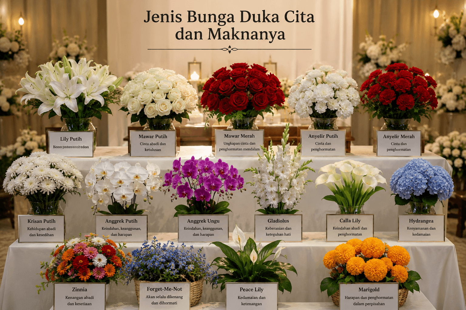 Jenis Bunga yang Paling Sering Digunakan untuk Duka Cita