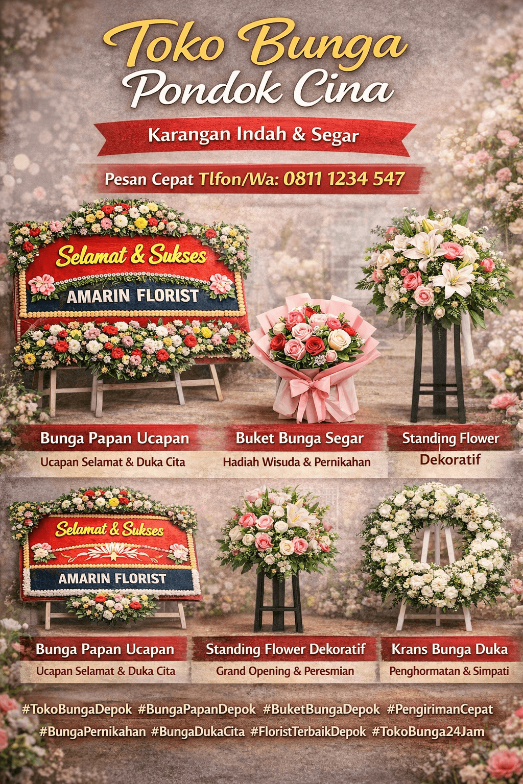 Toko Bunga Pondok Cina | Karangan Indah & Segar