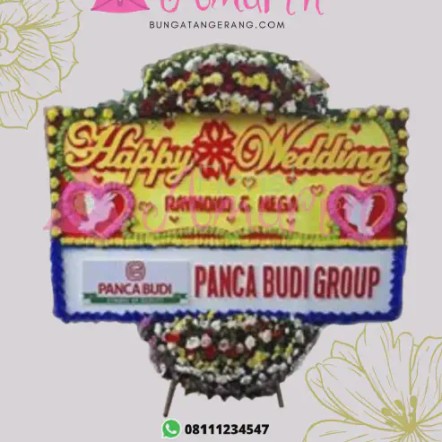 Bunga Papan Happy Wedding 4