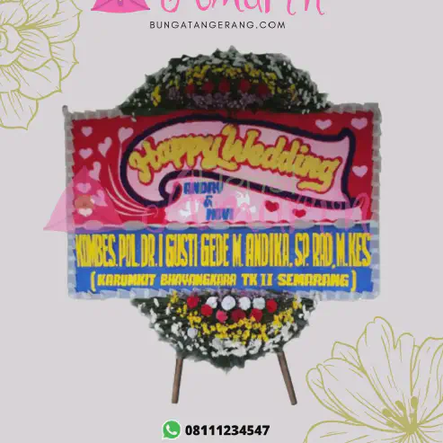 Bunga Papan Happy Wedding 2